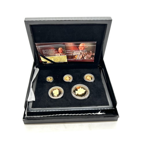 424 - Cased 2020 22ct George III 200th anniversary gold prestige sovereign proof set coin set to include £... 