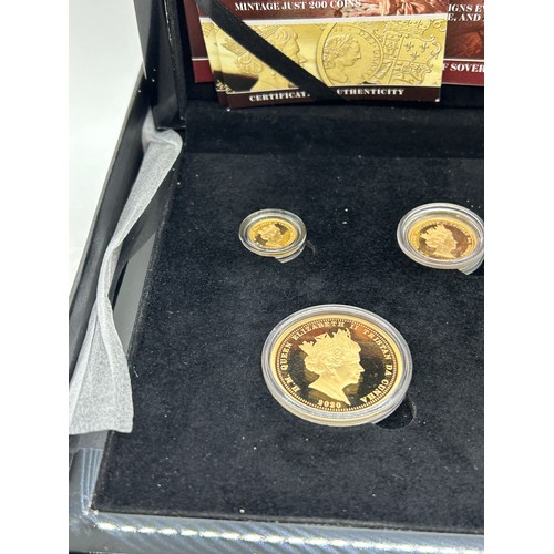 424 - Cased 2020 22ct George III 200th anniversary gold prestige sovereign proof set coin set to include £... 