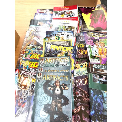 229 - Large selection of a variety of comics to include Teen titans, Peter Canon, Monster Hunter etc appro... 