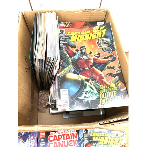 206 - Large selection of comics to include Captain Midnight, Hexware, High roads etc approx 300+ comics