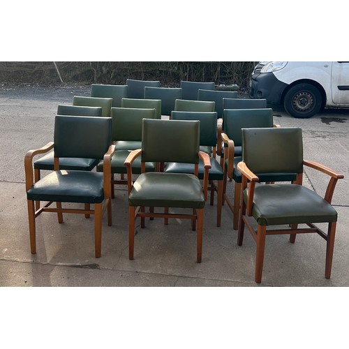 368 - verco vintage board room chairs 16 in total 10 with arms