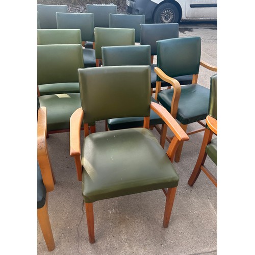 368 - verco vintage board room chairs 16 in total 10 with arms