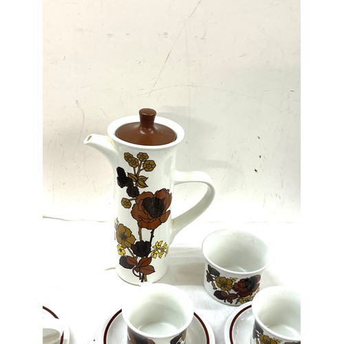 185 - Retro Mid Winter coffee set missing milk jug