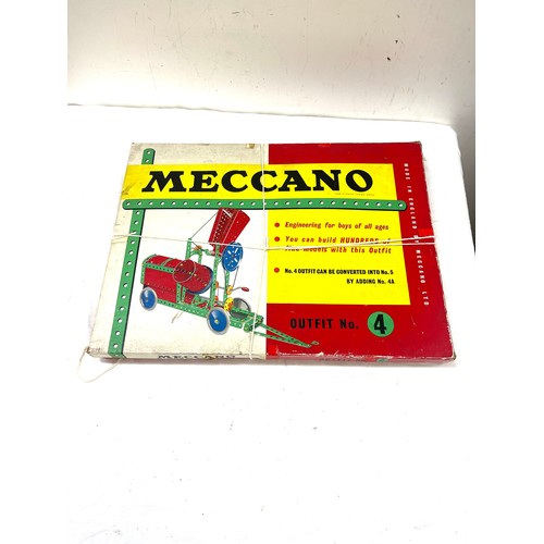 270 - Vintage Meccano outfit number 4 with instruction book.