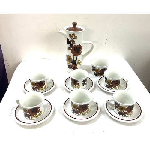 185 - Retro Mid Winter coffee set missing milk jug