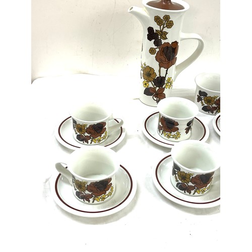 185 - Retro Mid Winter coffee set missing milk jug