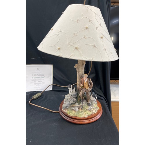 298 - Border Fine Art farmer and sheep table lamp - A moment to reflect