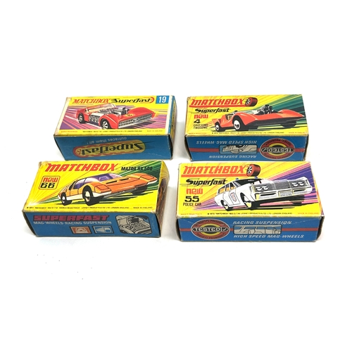 418 - 4 original boxed matchbox superfast cars