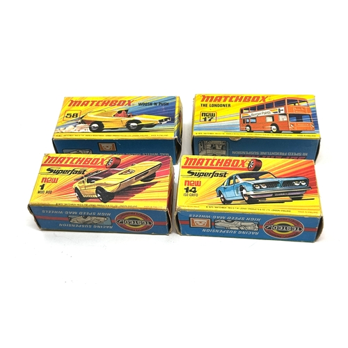 419 - 4 original boxed matchbox superfast cars