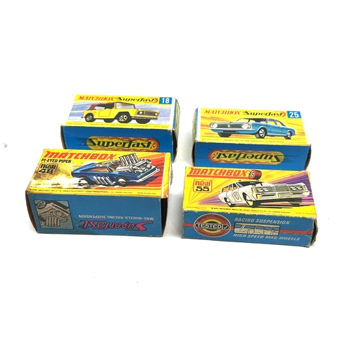 422 - 4 original boxed matchbox superfast cars