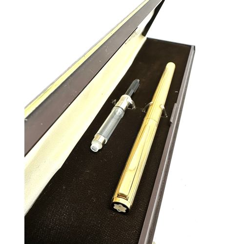 417 - Boxed Vintage Montblanc Noblesse Gold Plated Fountain Pen 14K Gold Nib