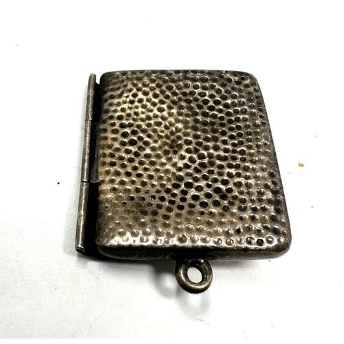 4 - Antique Silver Stamp Holder / Case Envelope Shaped With Pendant Loop by a.e.jones chester silver hal... 