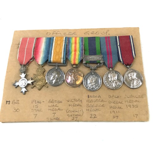 532 - WW1 Officers miniature medal group