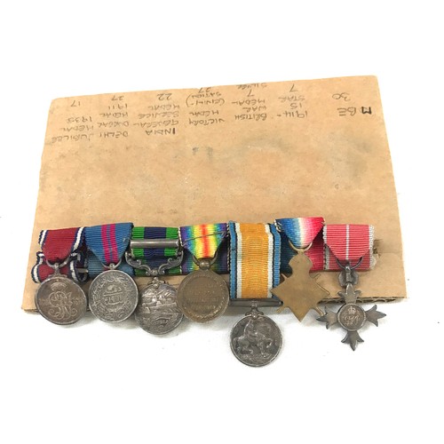 532 - WW1 Officers miniature medal group