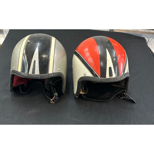 94 - Two vintage motor cycle helmets one named Kangol