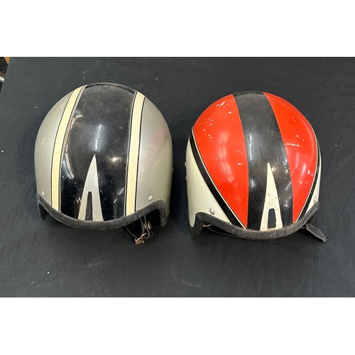 94 - Two vintage motor cycle helmets one named Kangol