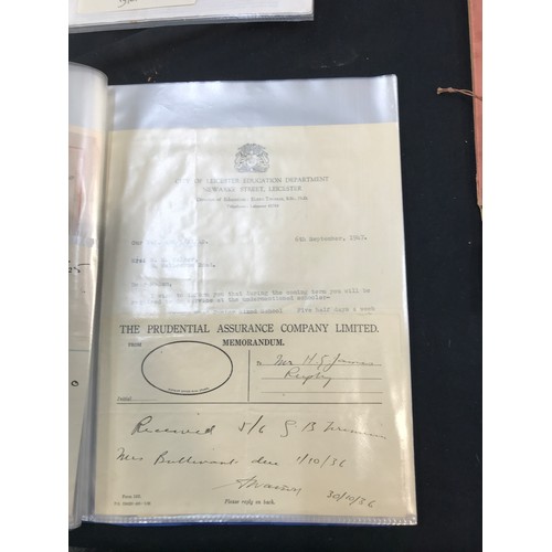 543 - Selection of vintage receipts and certificates dated back 100 years, plus Bill Maynards signature an... 