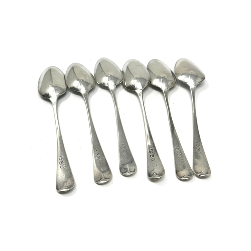 17 - 6 georgian silver tea spoons weight 75g