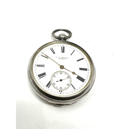 392 - Antique Silver open face J.w.Benson London pocket watch the watch is ticking