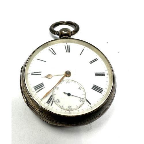 393 - Antique silver open face Fusee pocket watch the watch is ticking