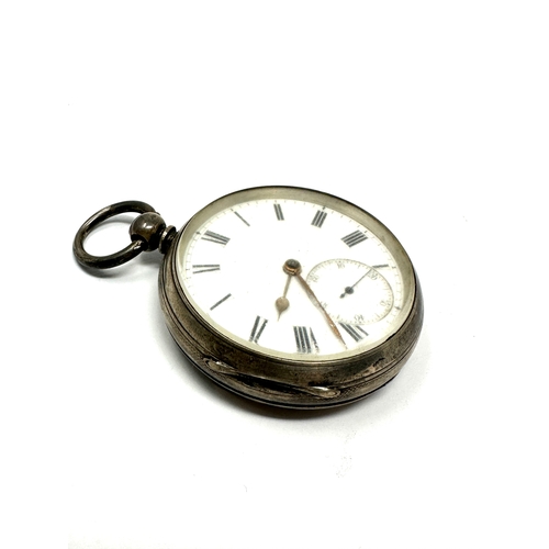 393 - Antique silver open face Fusee pocket watch the watch is ticking