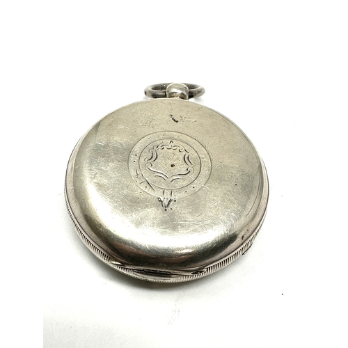 394 - Antique silver open face waltham  pocket watch the watch is ticking