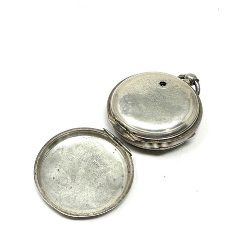 394 - Antique silver open face waltham  pocket watch the watch is ticking