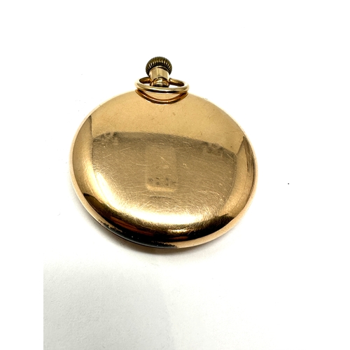 395 - Antique gold plated  t.coxon Nottingham open face  pocket watch the watch is ticking