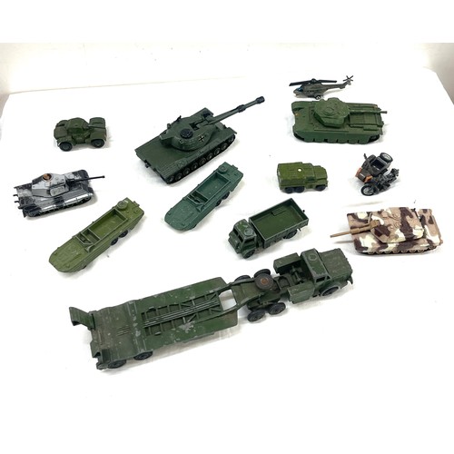 65 - Selection of Dinky and match box army tanks