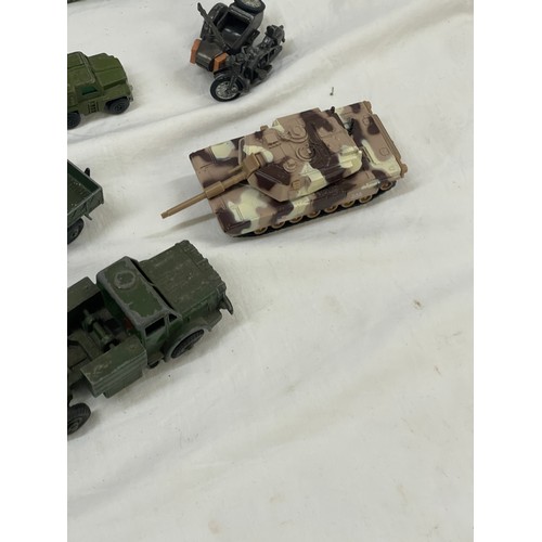 65 - Selection of Dinky and match box army tanks