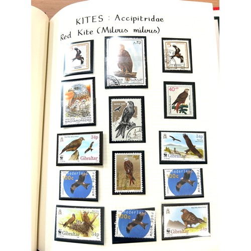 347 - Selection of 6 stamp albums to include Air displays, red kite birds of Britain, Ice age animals etc