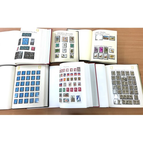 345 - Selection of 6 stamp albums to include Anniversary of the penny black, birds of Britain, 2nd class s... 