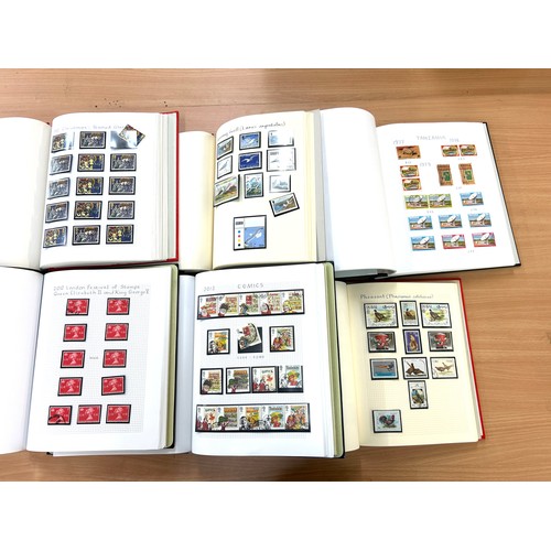 354 - Selection of 6 stamp albums to include Comics, birds, Winnie the Pooh etc