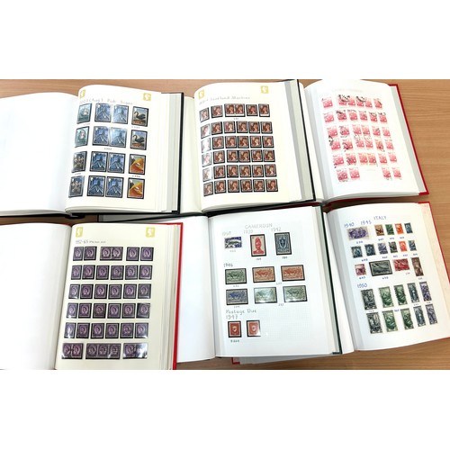 351 - Selection of 6 stamp albums to include Pub signs, 1971 Scotland, Italy etc