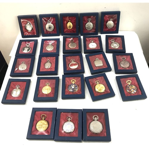 566 - Selection of boxed pocket watches 23 in total, all untested