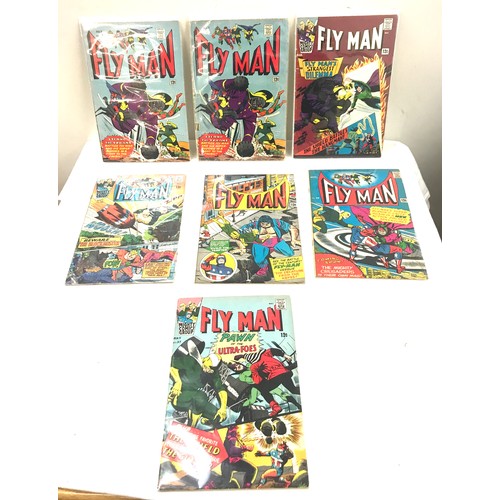 101 - Selection of vintage ' Flyman' comics approx 7 in total