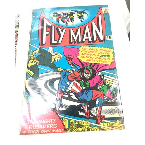 101 - Selection of vintage ' Flyman' comics approx 7 in total