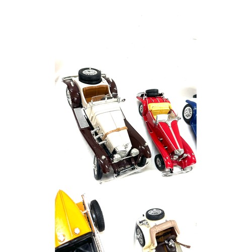 226 - Selection of model cars to include Burago Alfa Romeo, 1907 Rolls Royce Franklin Mint, Burago Bugatti... 