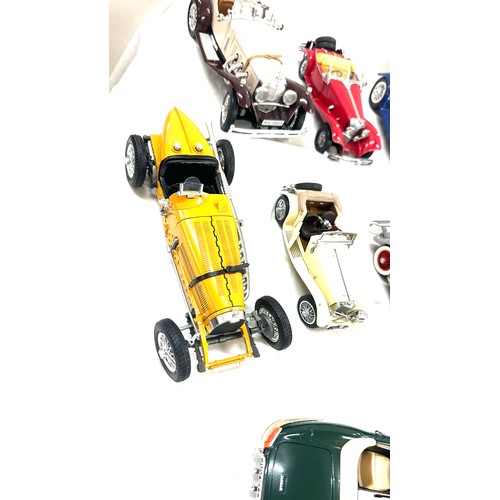 226 - Selection of model cars to include Burago Alfa Romeo, 1907 Rolls Royce Franklin Mint, Burago Bugatti... 