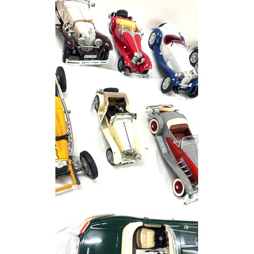 226 - Selection of model cars to include Burago Alfa Romeo, 1907 Rolls Royce Franklin Mint, Burago Bugatti... 