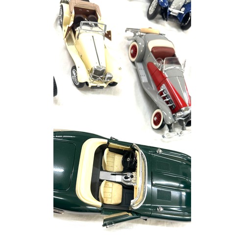 226 - Selection of model cars to include Burago Alfa Romeo, 1907 Rolls Royce Franklin Mint, Burago Bugatti... 