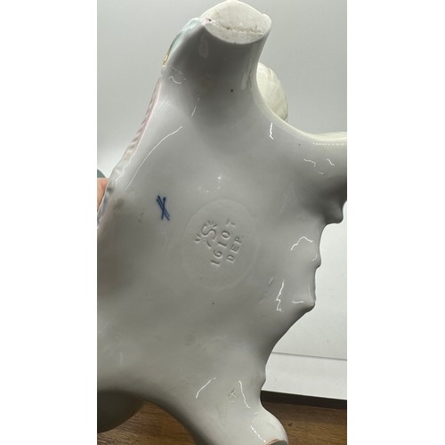 625 - German pottery candle stick, mark to base