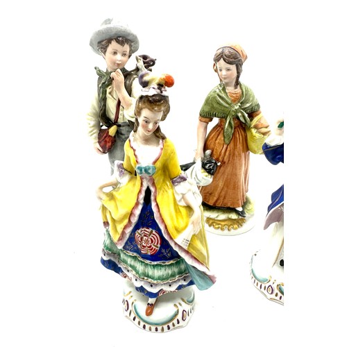 615 - Two capodimonte figures and 2 others