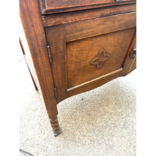 373 - 2 drawer 2 door small sideboard measures approximately 31 inches tall 36 inches wide 17 inches depth