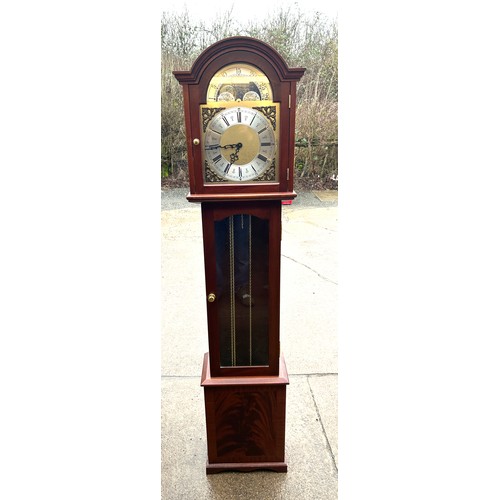 400 - Grandfather clock with weights and pendulum height 70 inches