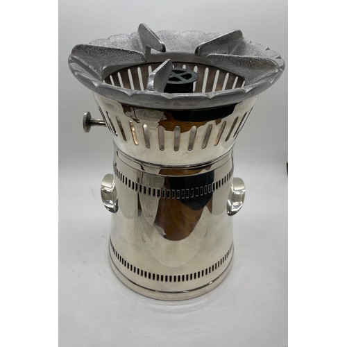 109 - Vintage Silver plated Primus stove, height 10 inches