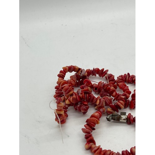 588 - Selection of vintage coral beads