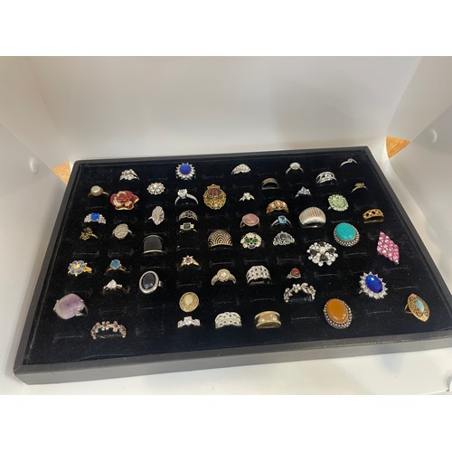 459 - Selection of costume jewellery rings approx 53 in total
Ring tray pictured not included