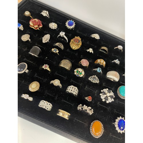 459 - Selection of costume jewellery rings approx 53 in total
Ring tray pictured not included