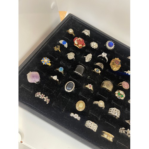 459 - Selection of costume jewellery rings approx 53 in total
Ring tray pictured not included